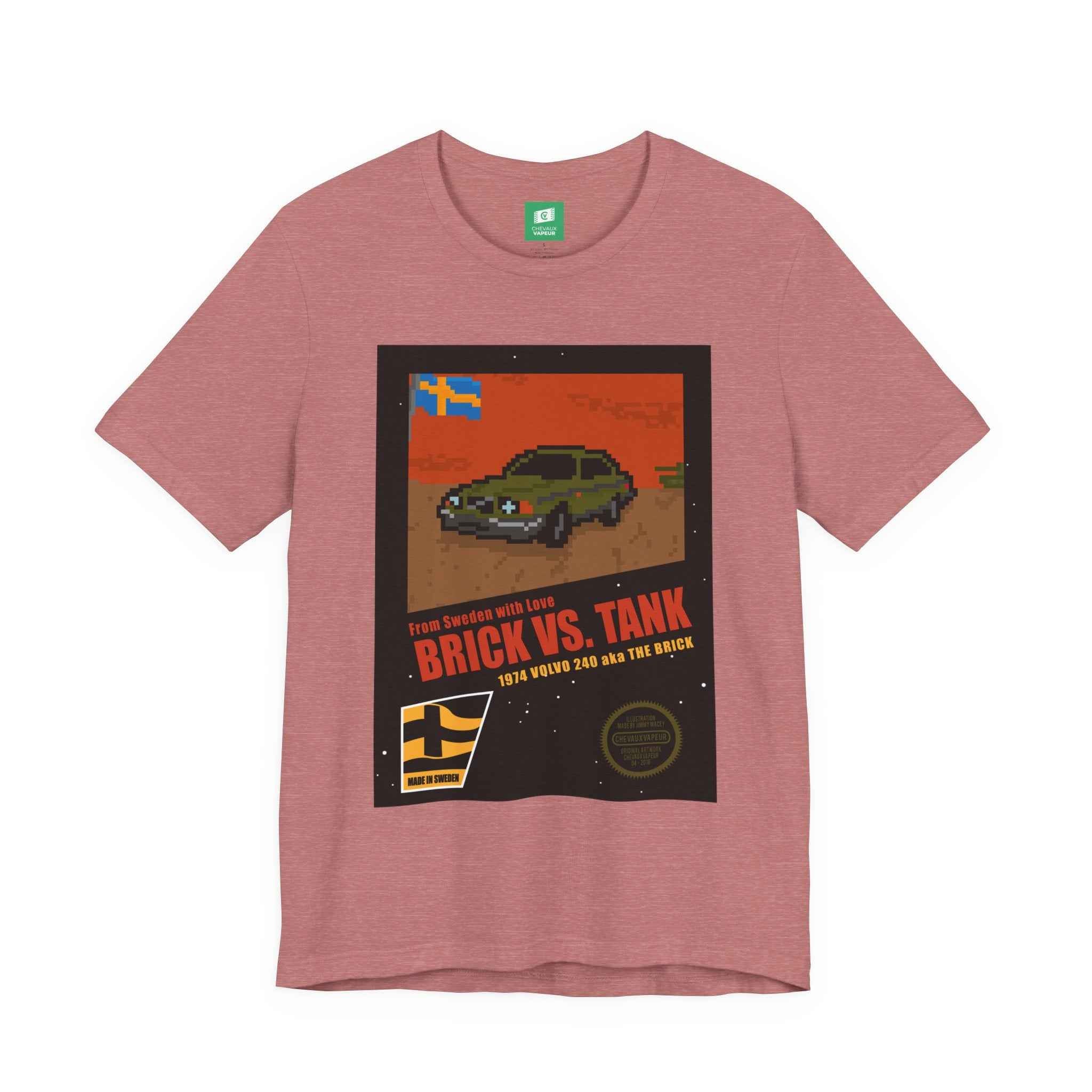 Volvo 240 NES Style T-Shirt - 8-Bit Retro Pixel Car Tee