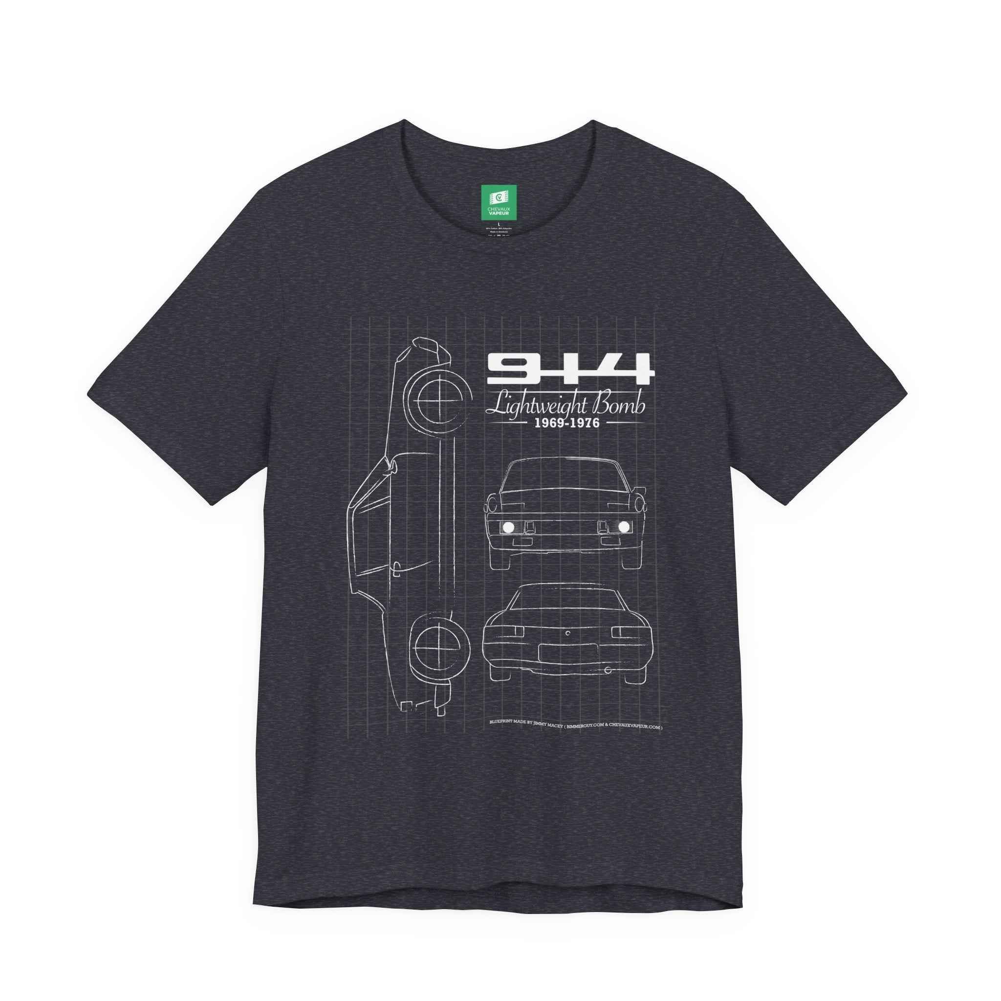 Porsche 914 Blueprint T-Shirt - Vintage Aircooled Car Tee