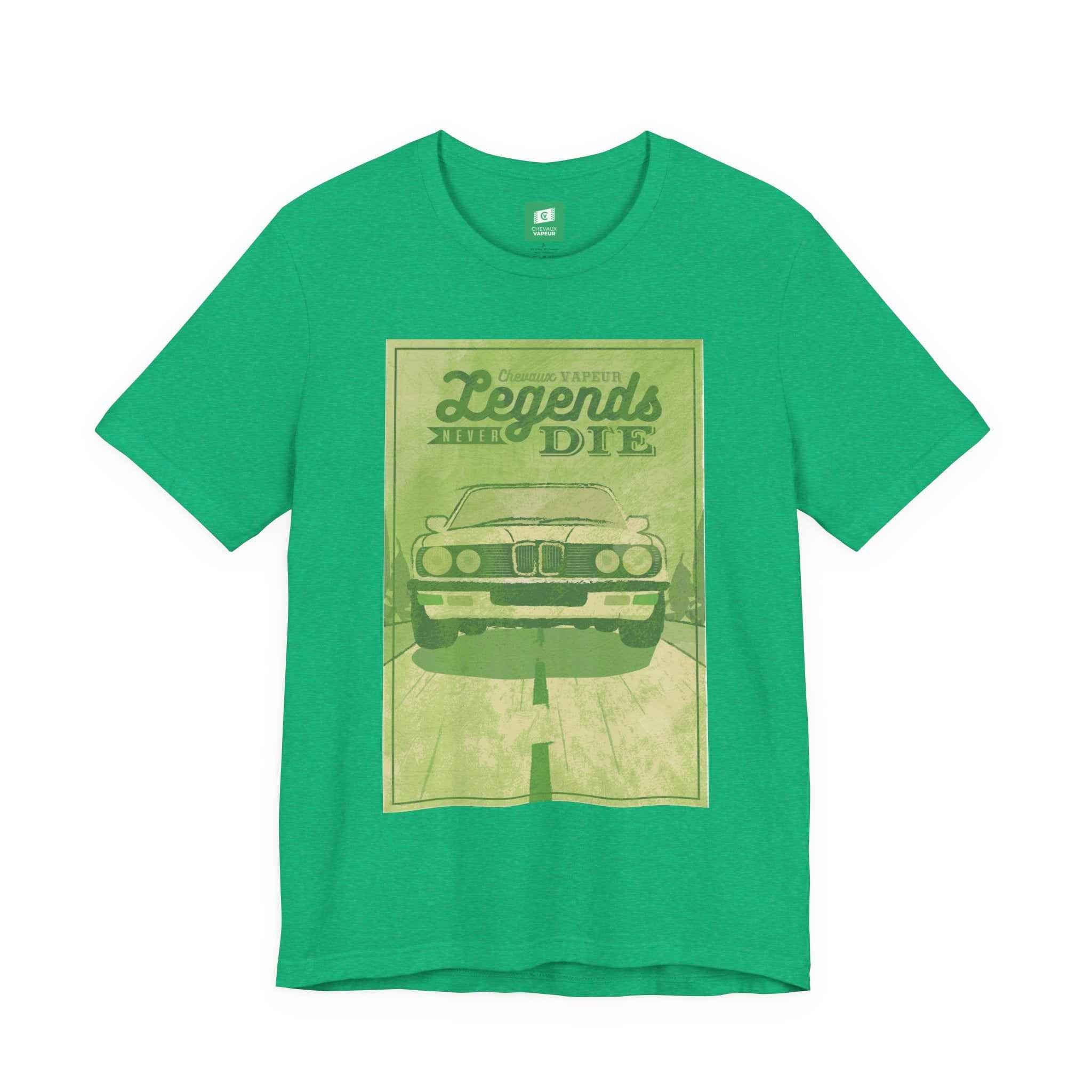 BMW E28 T-Shirt Legends Never Die - Classic 5 Series Vintage Tee