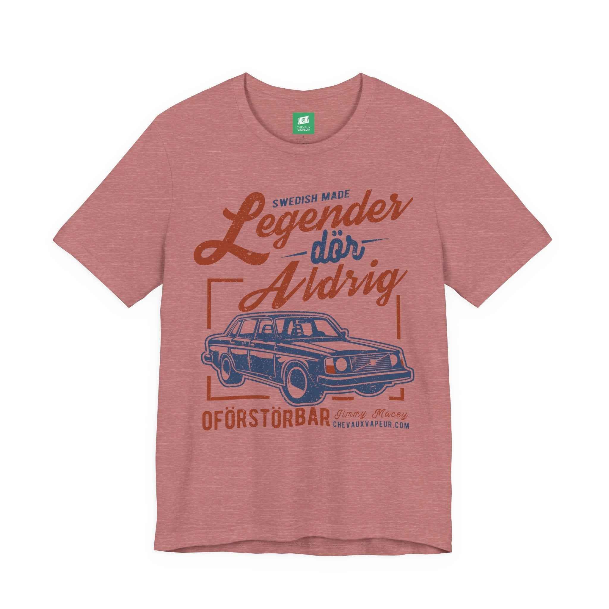 Volvo 240 T-Shirt Legends Never Die - Classic Boxy Car Tee