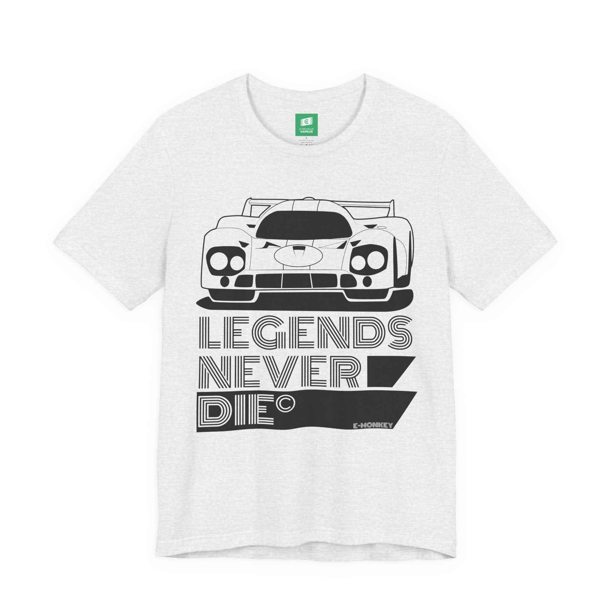 Porsche 917 T-Shirt Legends Never Die - Classic Racing Car Tee