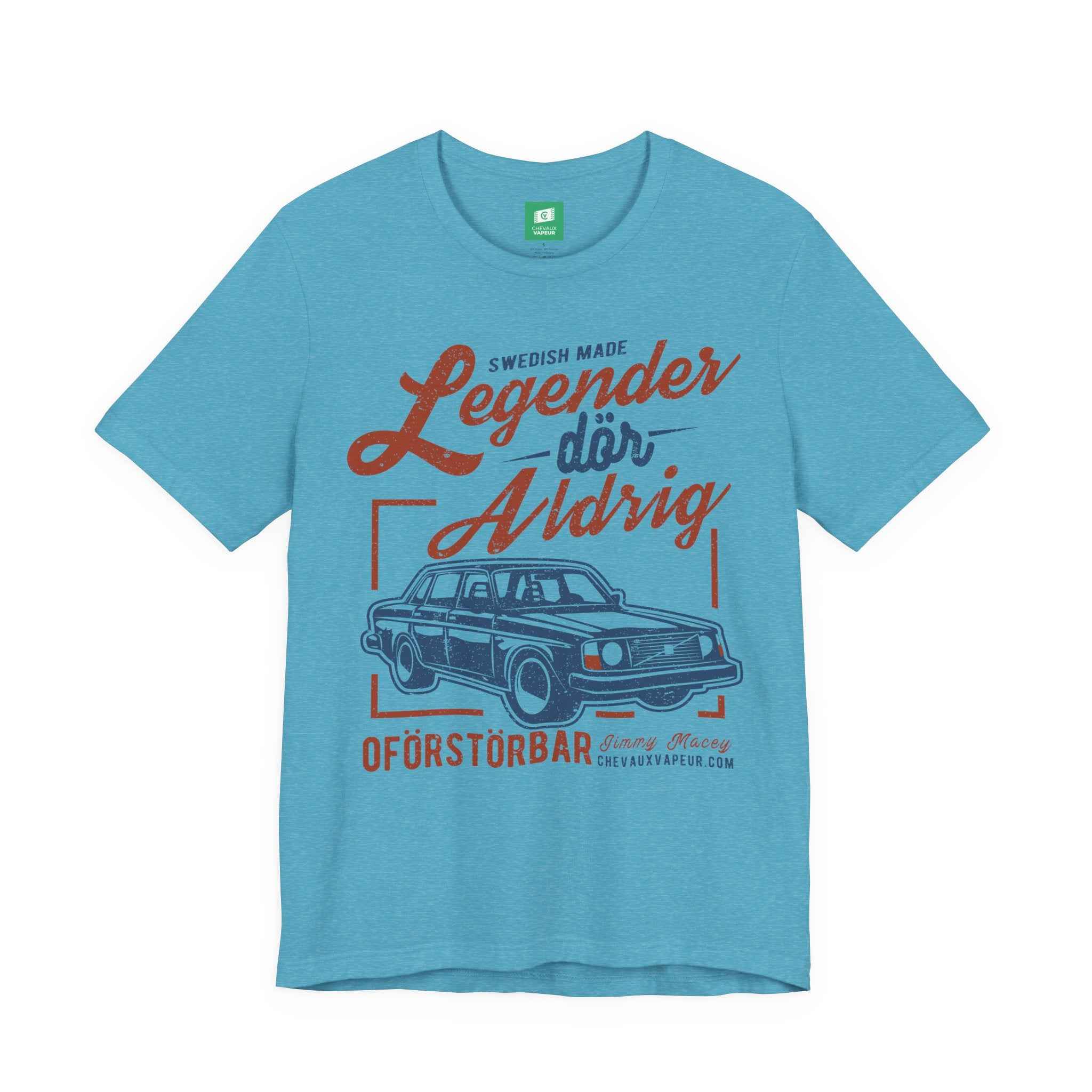 Volvo 240 T-Shirt Legends Never Die - Classic Boxy Car Tee