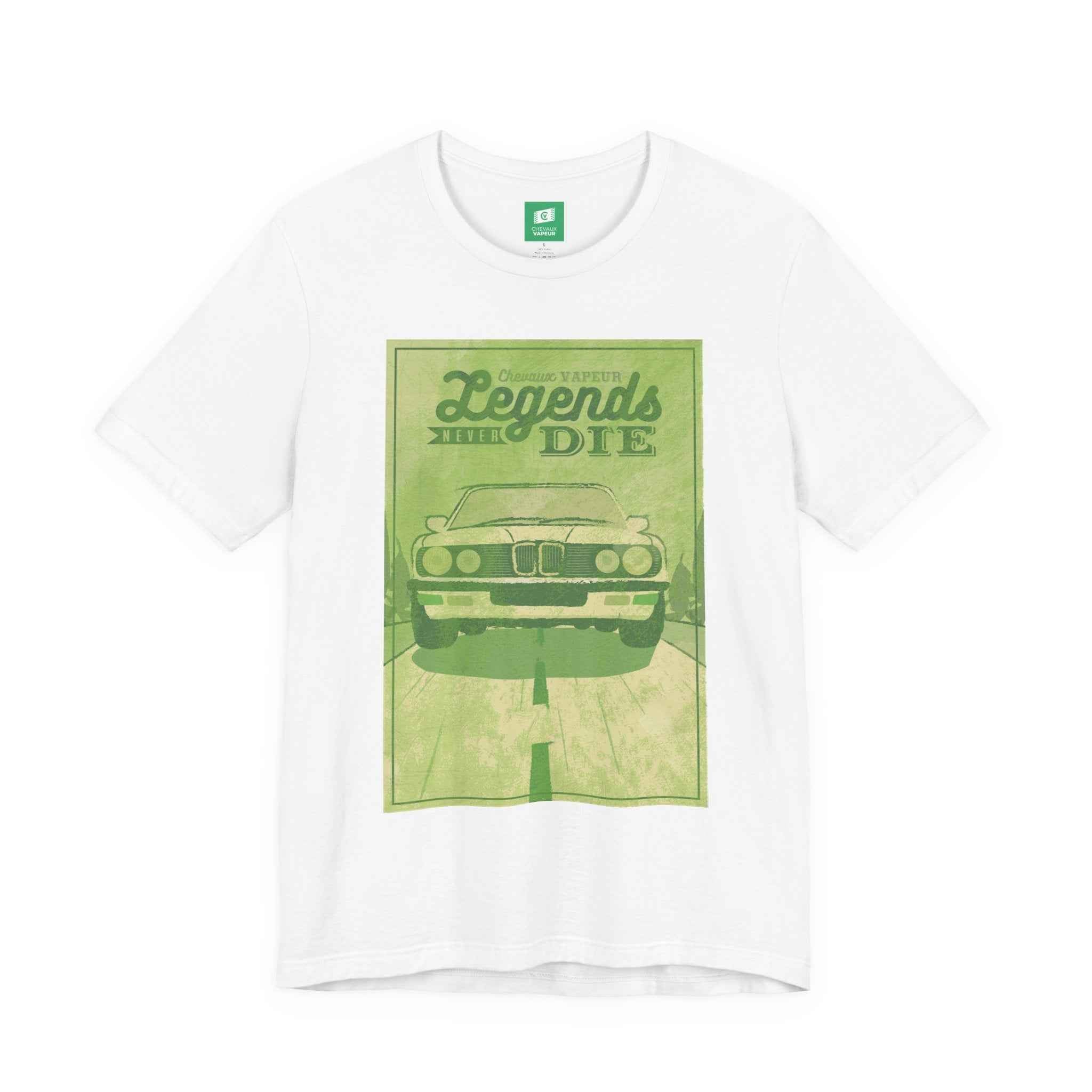 BMW E28 T-Shirt Legends Never Die - Classic 5 Series Vintage Tee