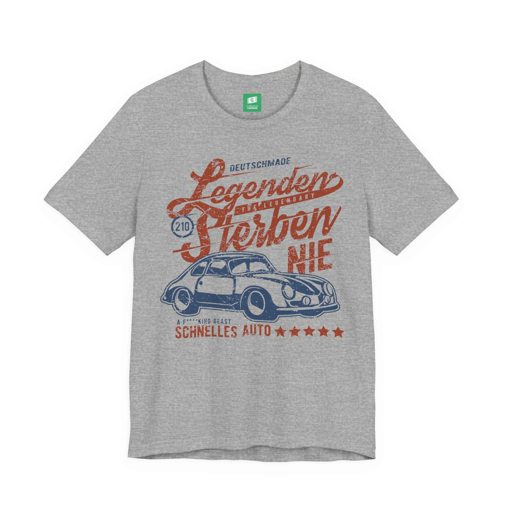 Porsche 356 T-Shirt Legends Never Die - Classic Vintage Sports Car Tee