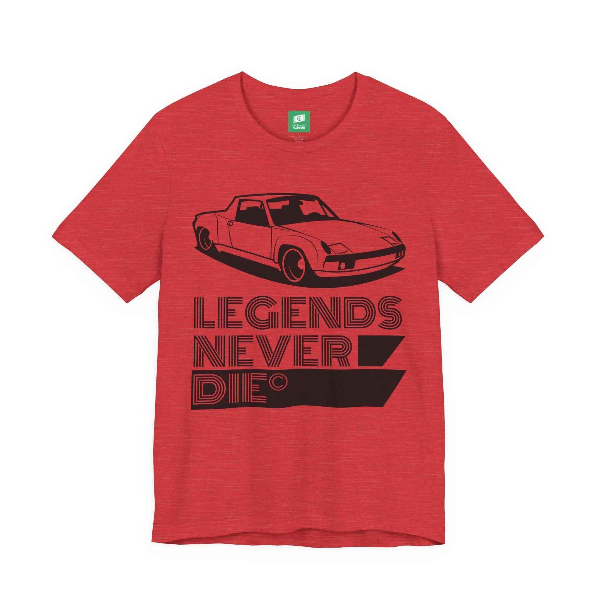 Porsche 914 T-Shirt Legends Never Die - Classic Aircooled Car Tee