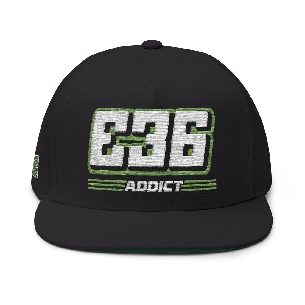 E36 Addict Flat Bill Hat by ChevauxVapeur | Classic BMW Cap - ChevauxVapeur