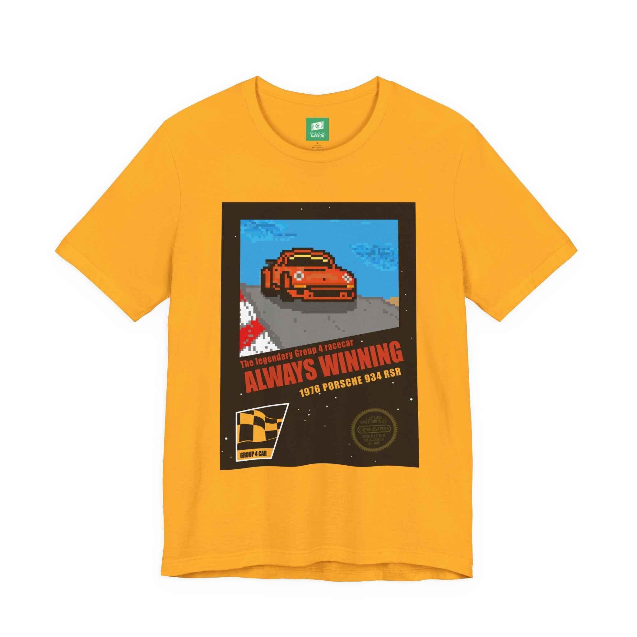 Porsche 934 NES Style T-Shirt - 8-Bit Racing Pixel Art Tee