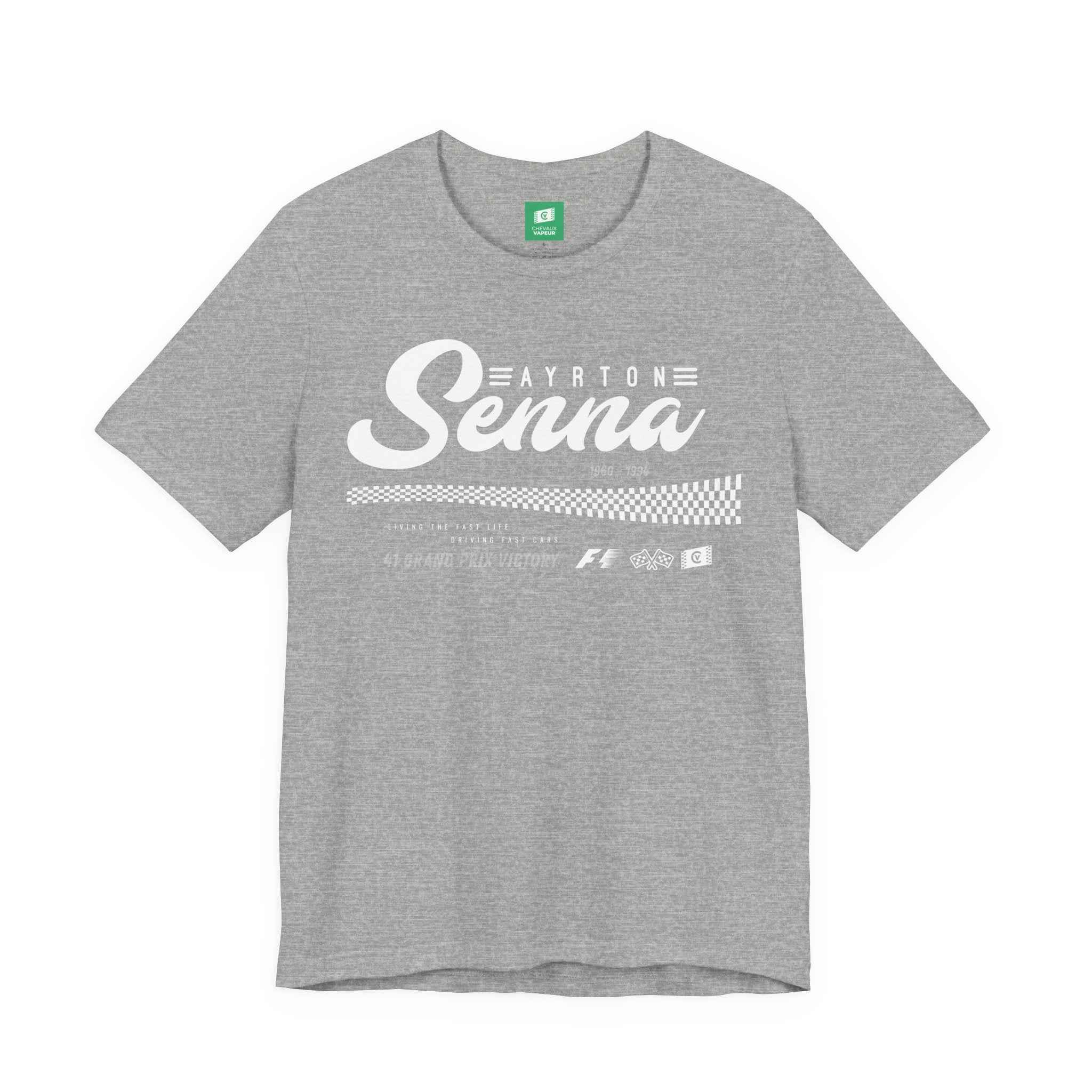 Ayrton Senna Tribute T-Shirt - F1 Legend Racing Tee for Fans