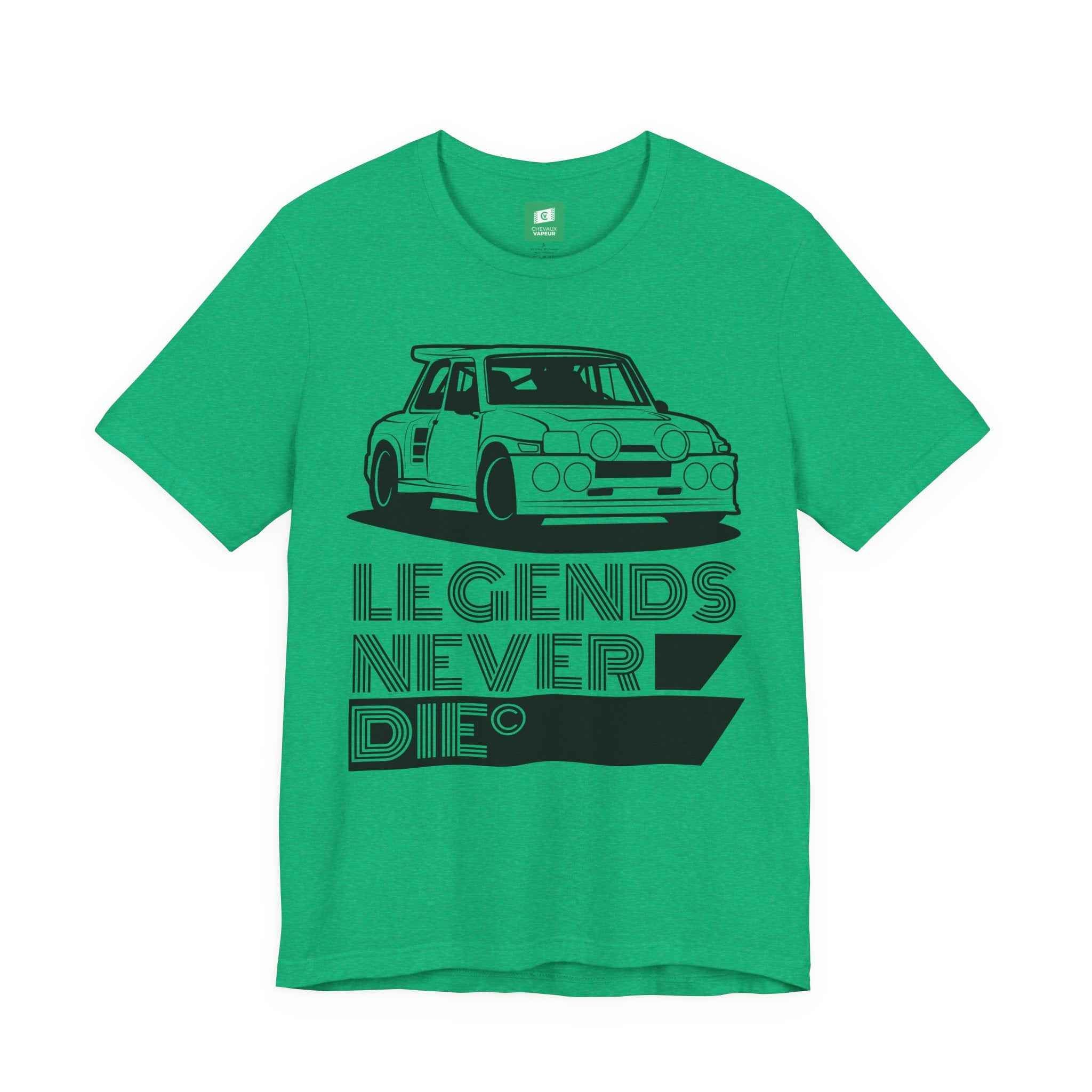 Legends Never Die Renault 5 Maxi Turbo T-Shirt - Rally Icon Merchandise