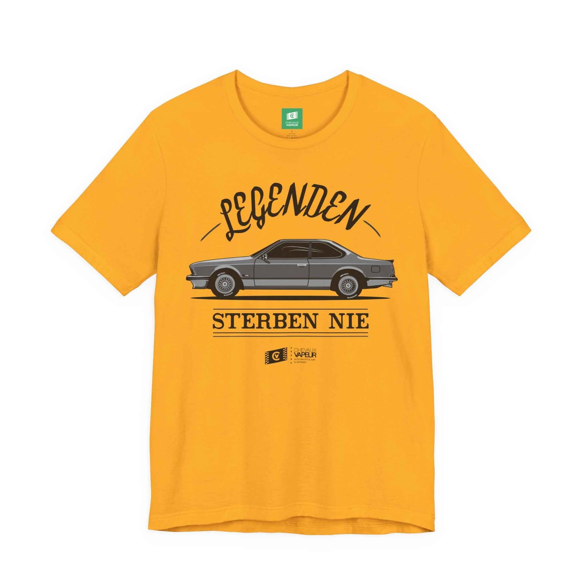 BMW E24 T-Shirt Legends Never Die - Classic 6 Series Coupe Tee