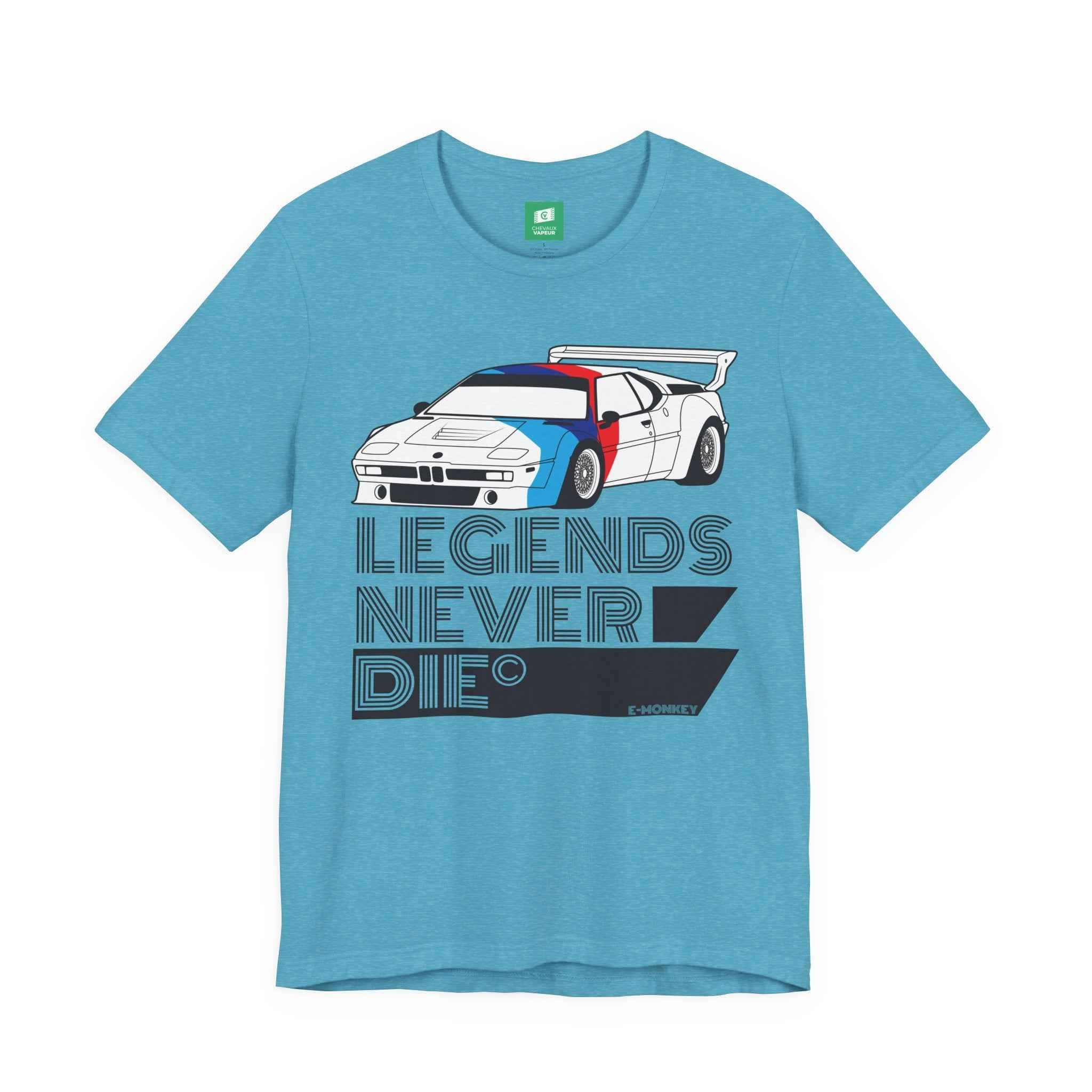 BMW M1 T-Shirt - Legends Never Die - Vintage Supercar Tee
