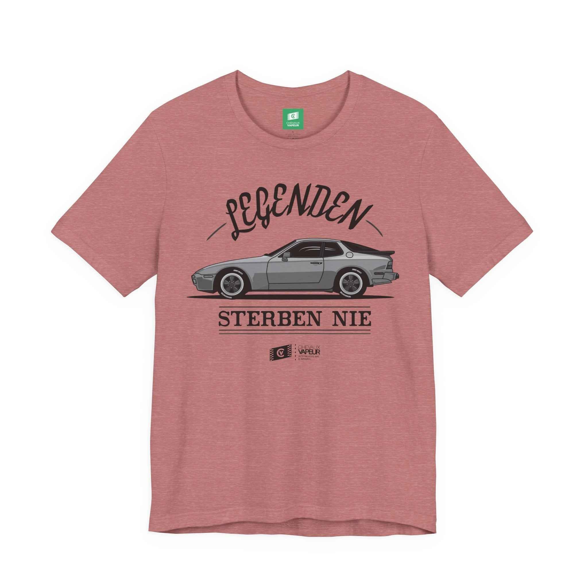 Porsche 944 T-Shirt - Legends Never Die - Retro 80s Sports Car Tee