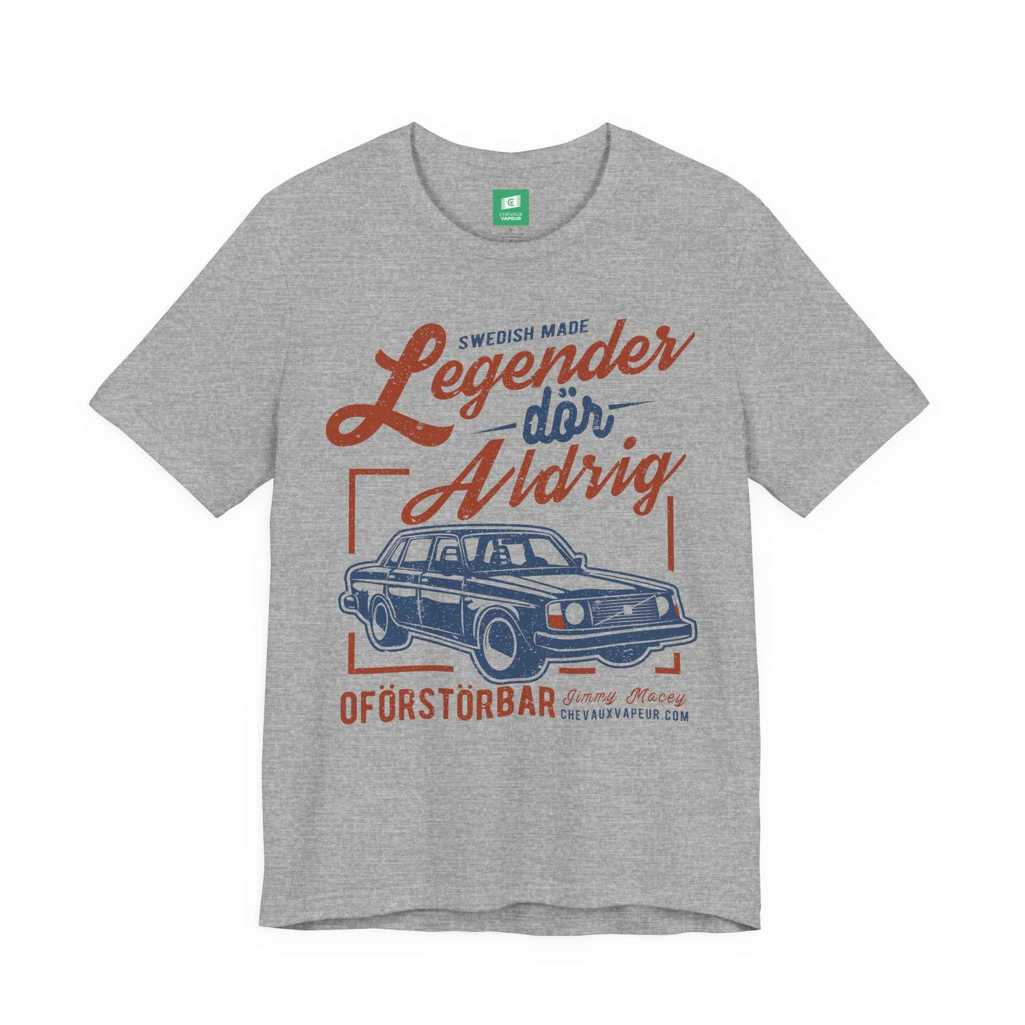 Volvo 240 T-Shirt Legends Never Die - Classic Boxy Car Tee
