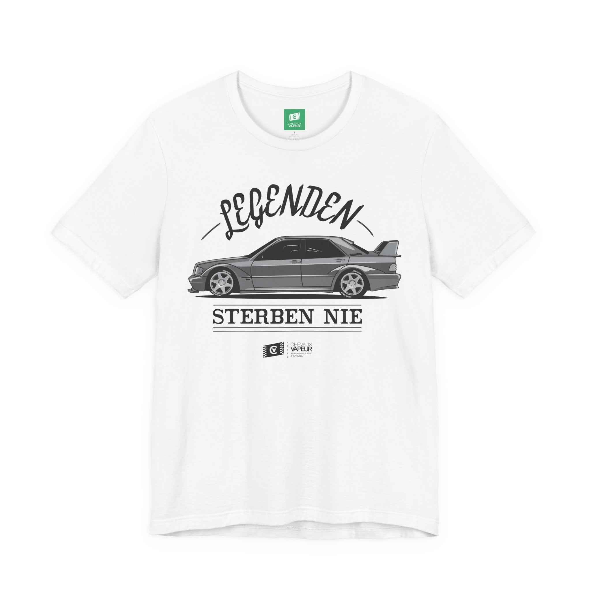 Mercedes 190E T-Shirt Legends Never Die - Classic MB Vintage Tee