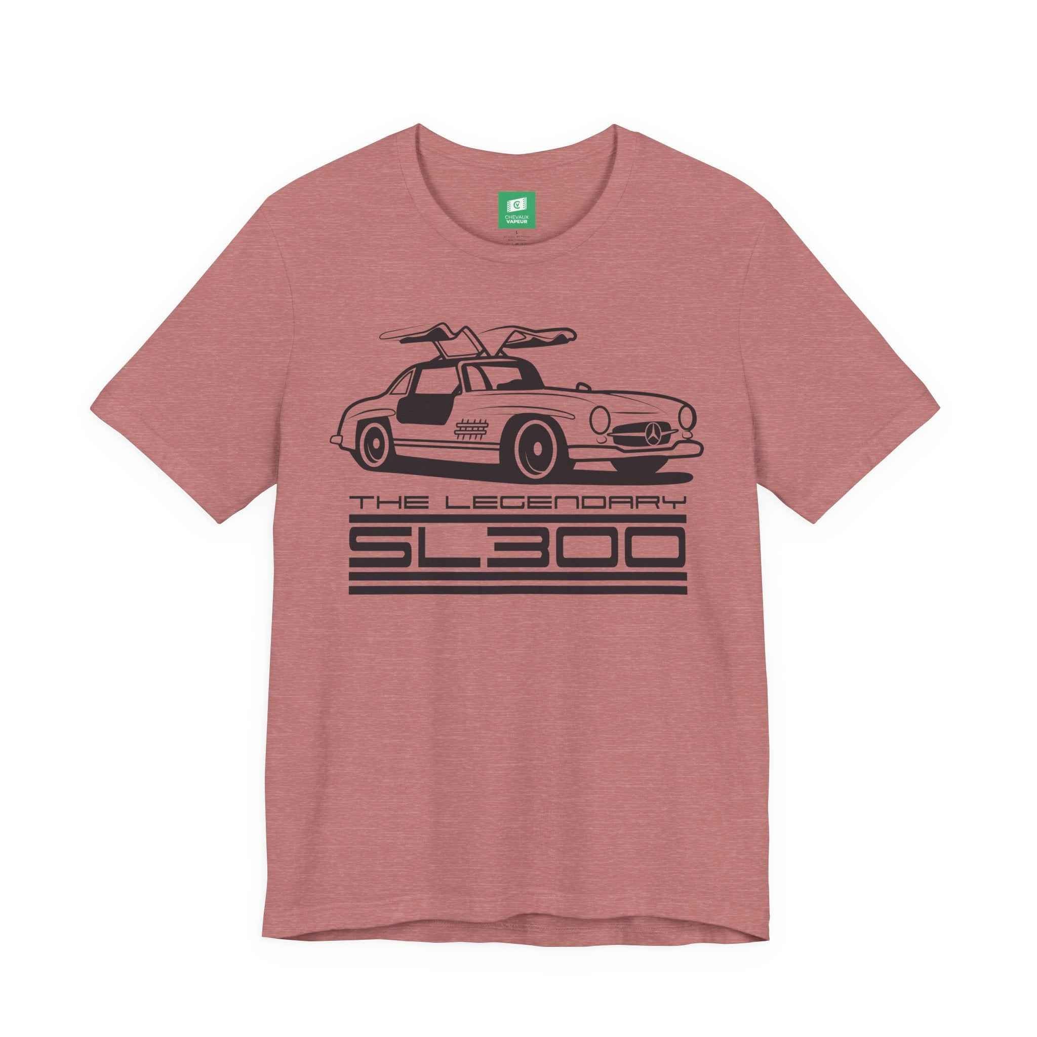 Mercedes 300SL T-Shirt - Legends Never Die - Gullwing Classic Car Tee