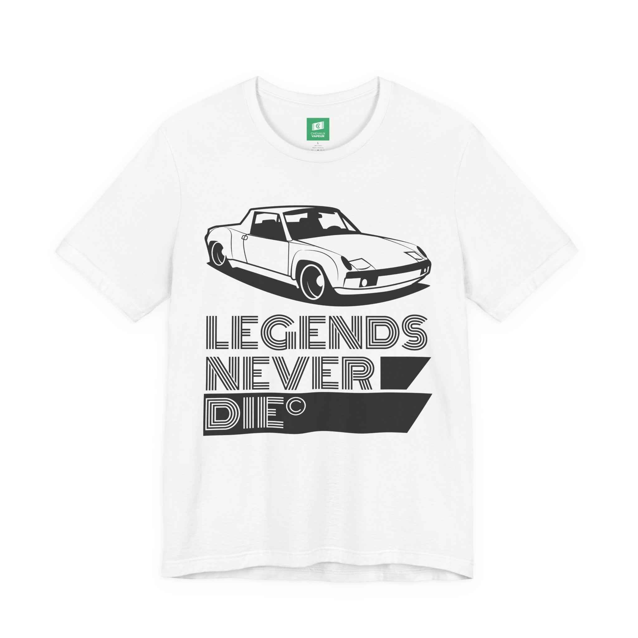 Porsche 914 T-Shirt Legends Never Die - Classic Aircooled Car Tee