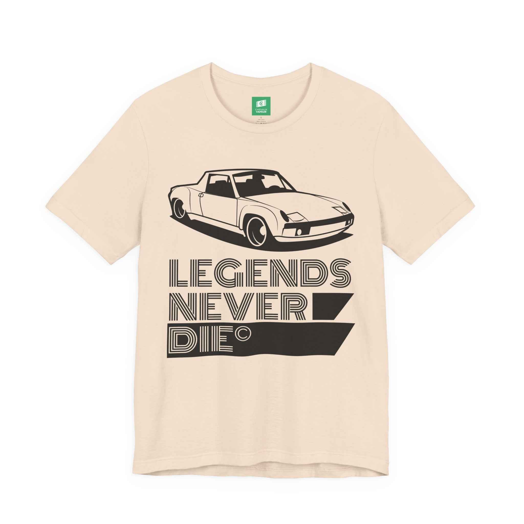Porsche 914 T-Shirt Legends Never Die - Classic Aircooled Car Tee