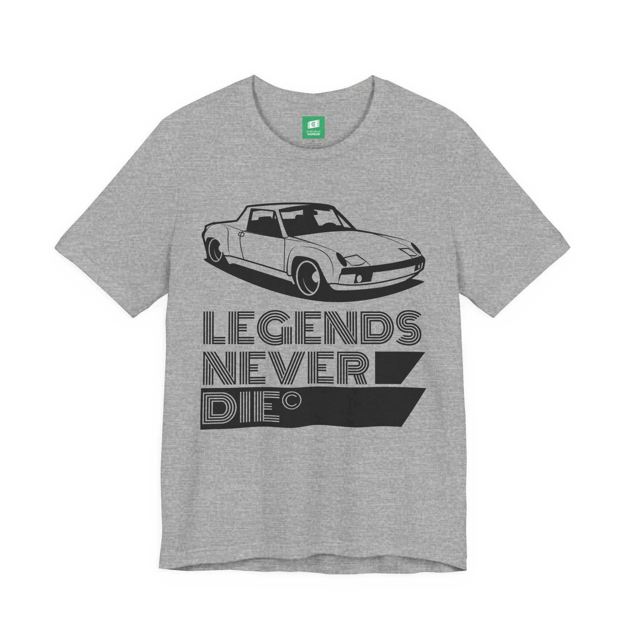Porsche 914 T-Shirt Legends Never Die - Classic Aircooled Car Tee