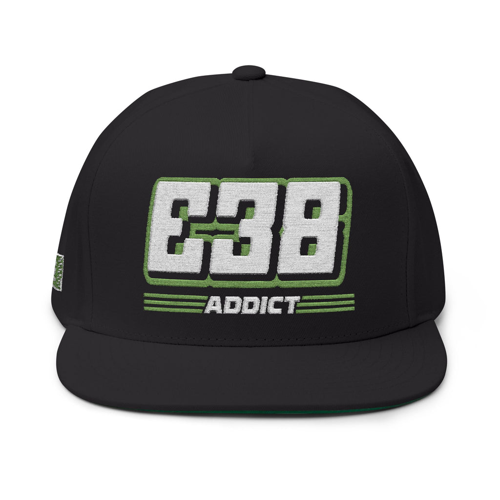 E38 Addict Flat Bill Hat by ChevauxVapeur | Classic BMW Cap - ChevauxVapeur