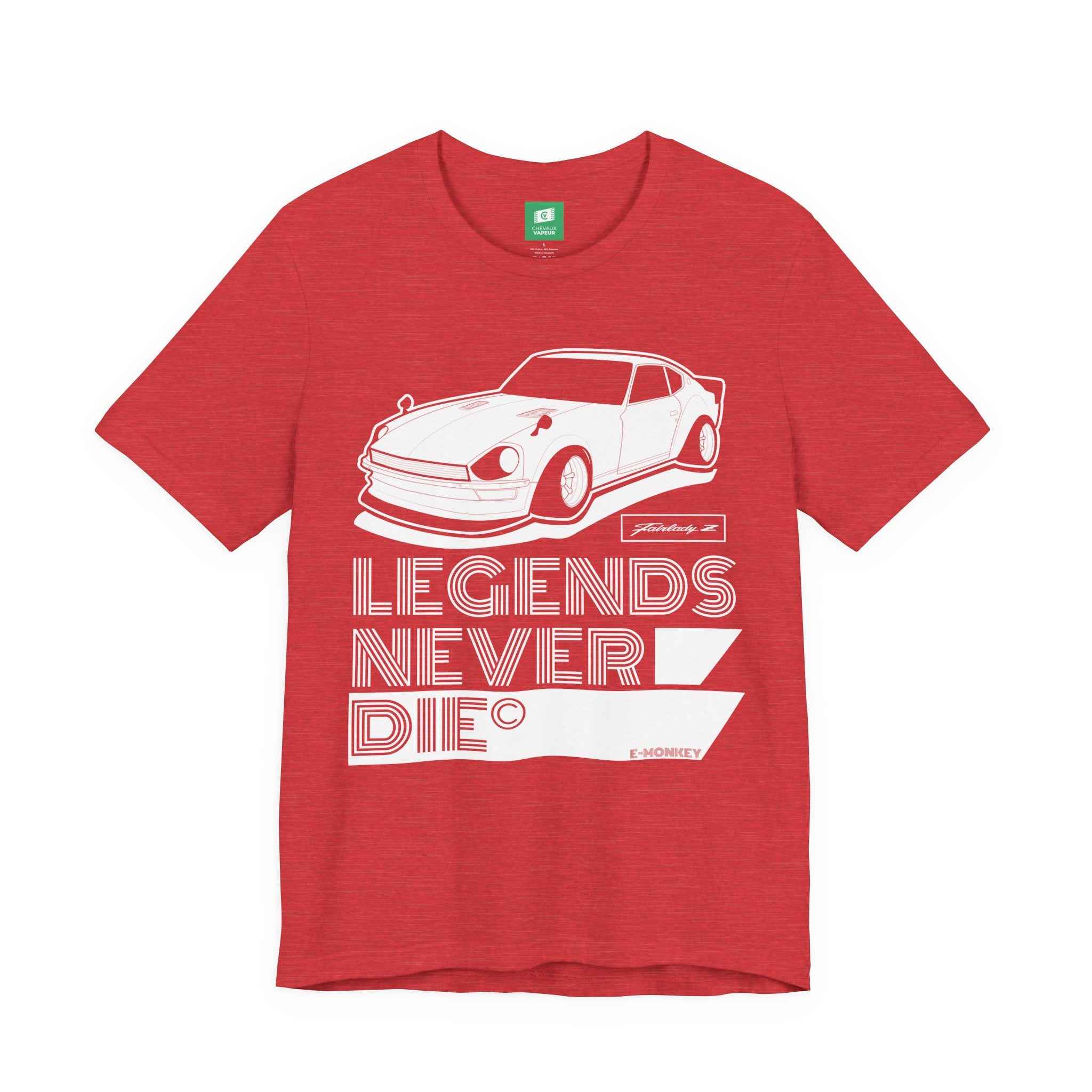 Fairlady Z T-Shirt Legends Never Die - Classic Datsun Z Car Tee
