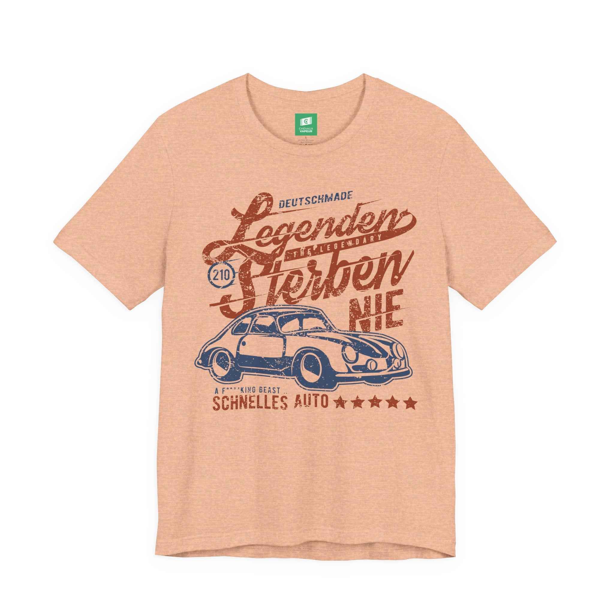 Porsche 356 T-Shirt Legends Never Die - Classic Vintage Sports Car Tee