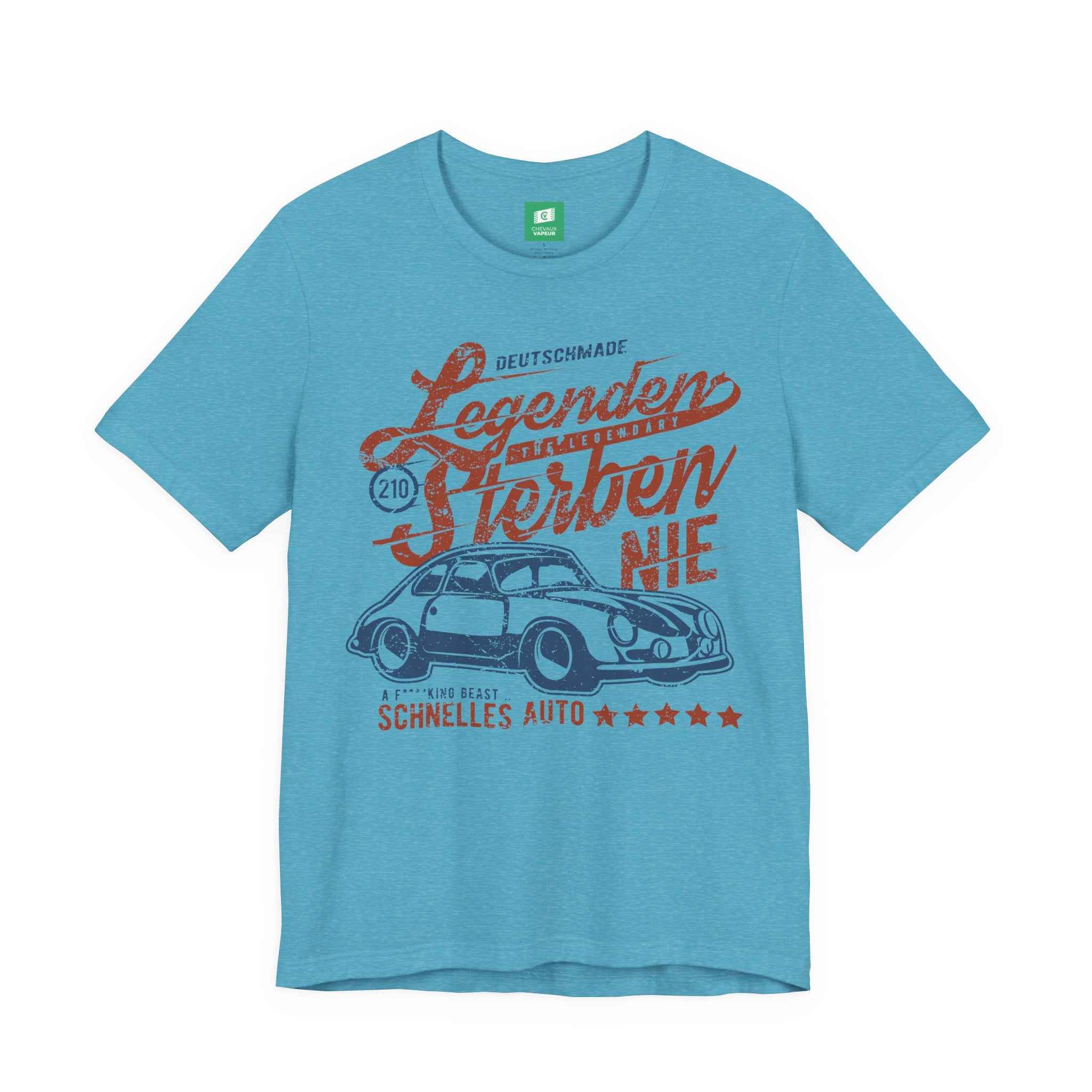 Porsche 356 T-Shirt Legends Never Die - Classic Vintage Sports Car Tee