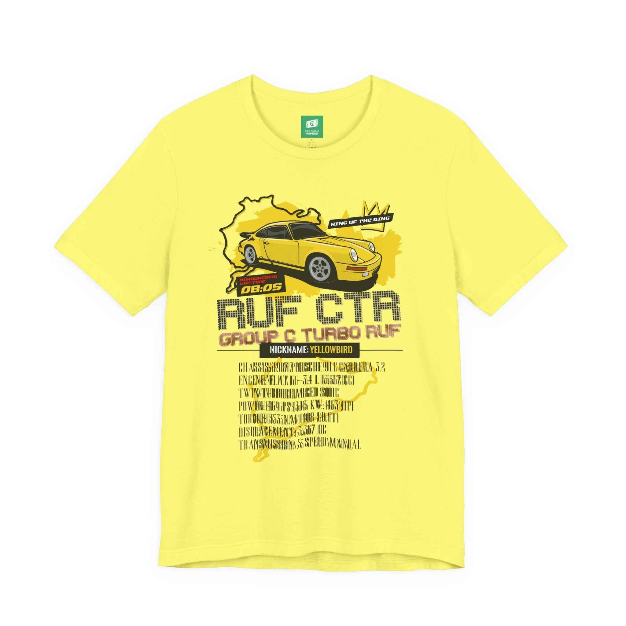 RUF CTR Yellowbird Legend Tee | Iconic 1987 Porsche Supercar Tribute
