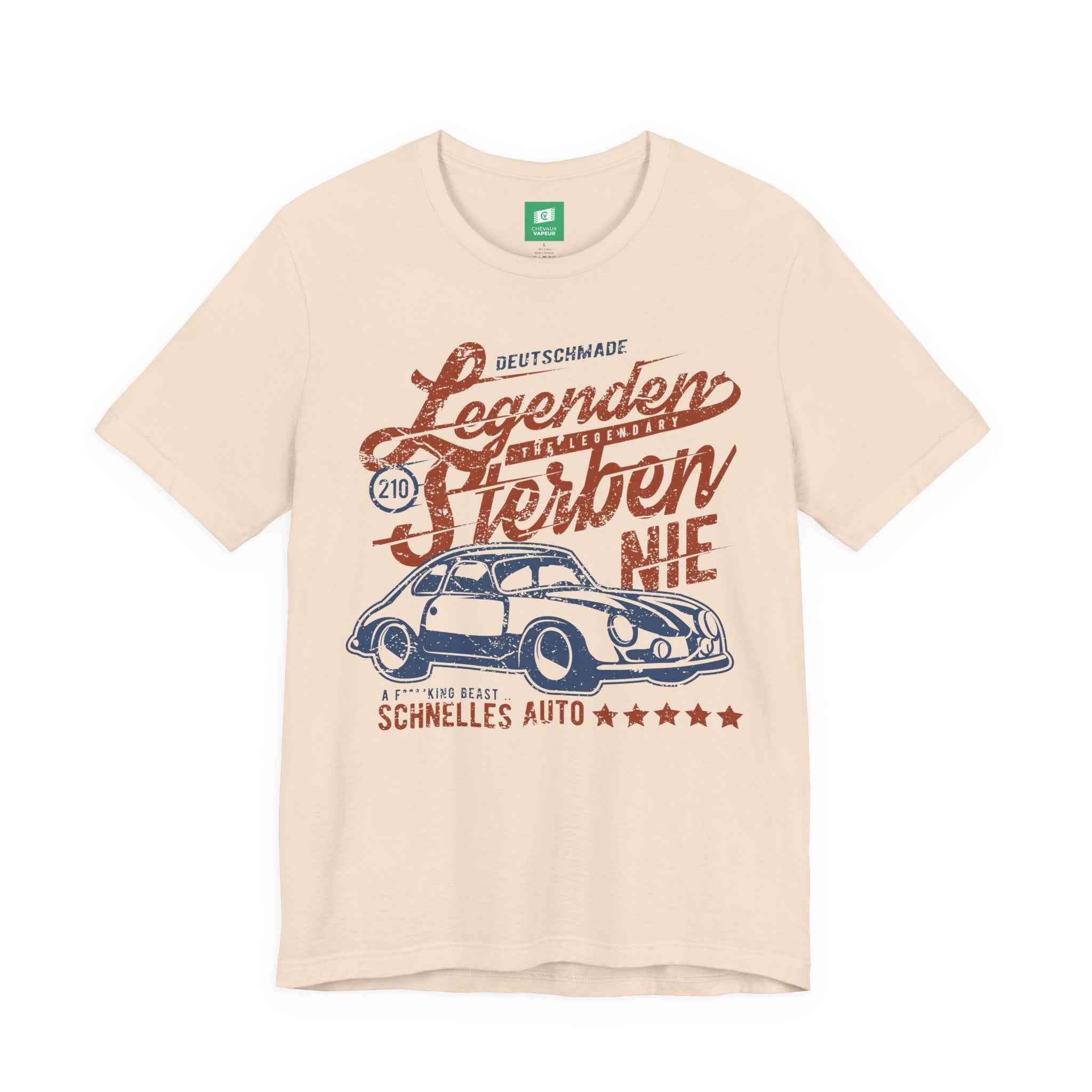 Porsche 356 T-Shirt Legends Never Die - Classic Vintage Sports Car Tee